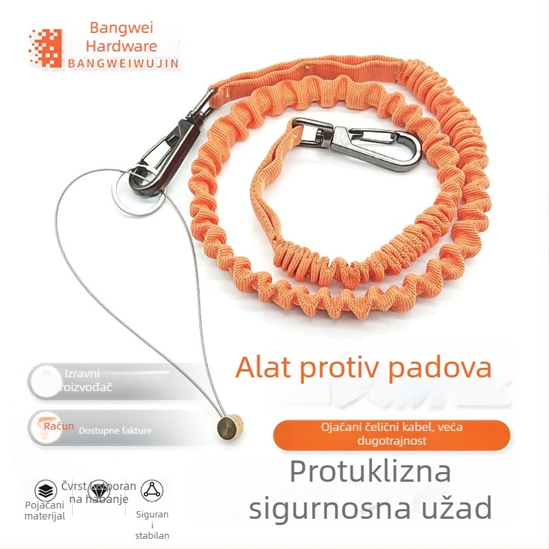 Bangwei sigurnosna užad za rad na visini – materijal: poliesterska/čelična žica, tip: sigurnosna užad, značajke: protiv pada, pozicioniranje, teleskopska elastičnost