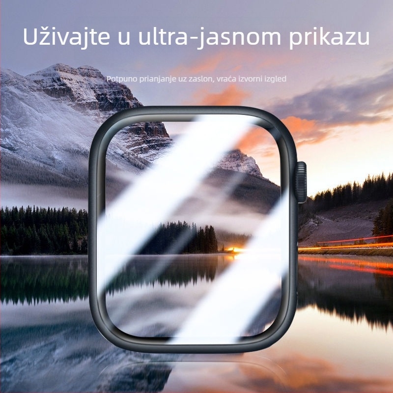 Zaštitno filmsko za zaslon Apple Watch 40mm, kompatibilno sa serijama 3–8, dva mekana zaštitna filma, prednje zaštitno filmsko, visoka prozirnost, otporno na otiske prstiju i padove
