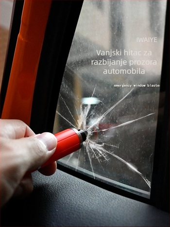 Crooked Wild 2-u-1 auto sigurnosni čekić s razbijačem stakla i rezačem sigurnosnog pojasa