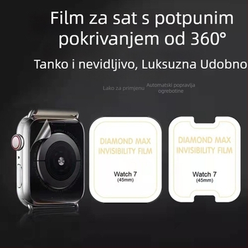 Zaštitna folija zaslona Apple Watch Series 7/6/4 – hidrogelna potpuna zaštita, HD, otisci prstiju otporna