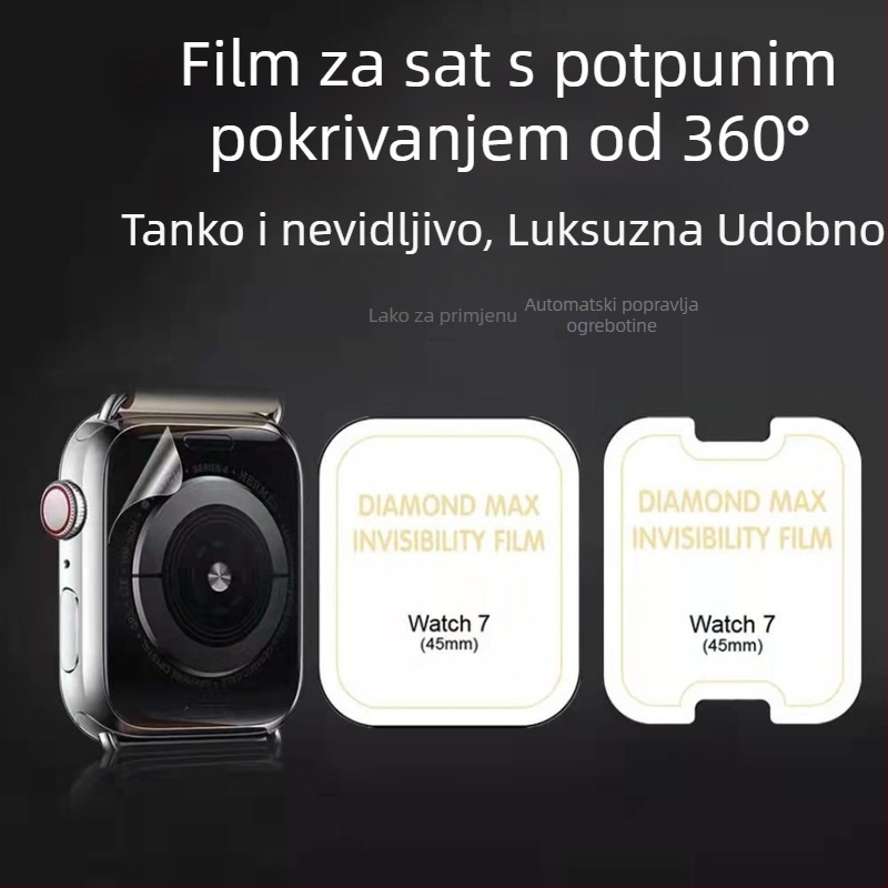 Zaštitna folija zaslona Apple Watch Series 7/6/4 – hidrogelna potpuna zaštita, HD, otisci prstiju otporna