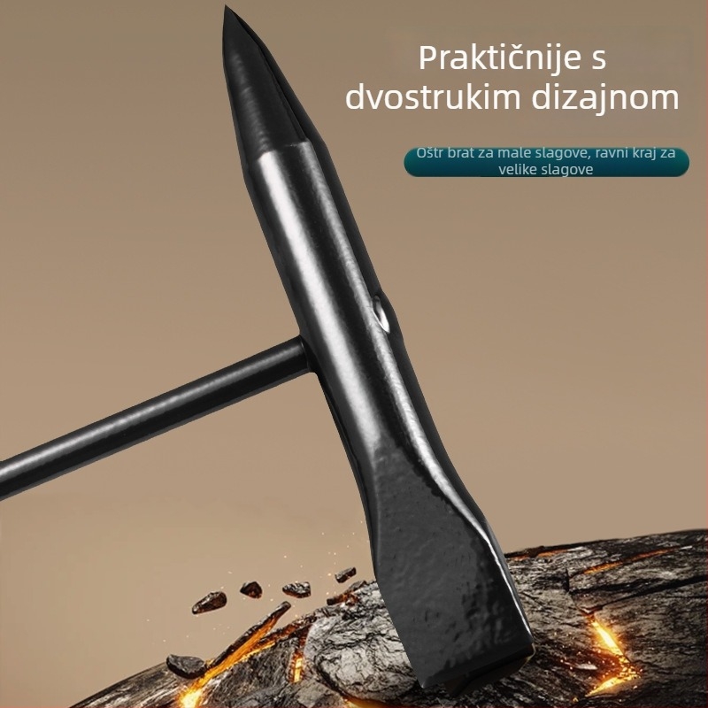 Čelični čekić s oprugom za zavarivanje, ravna glava, 300g/500g, uklanjanje zvara i hrđe, lomljenje leda, višenamjenski alat za spašavanje