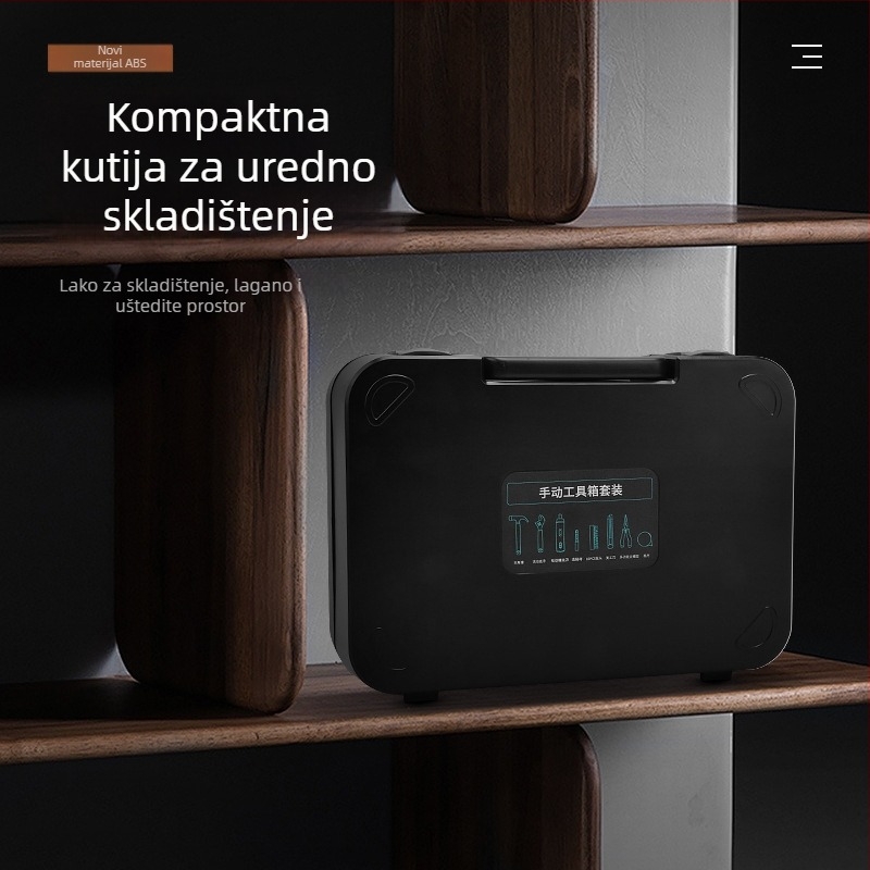 17-dijelni višenamjenski kućni set alata s alatima od visokougljičnog čelika i električnim odvijačem
