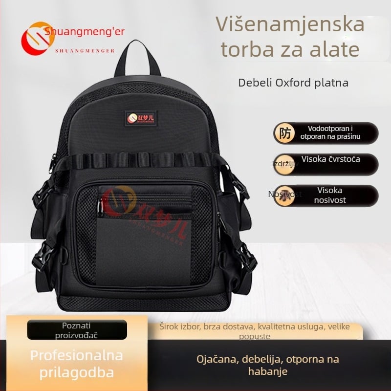 Double Dreamer SJ-0005 torba za alat na rame za instalatere — izdržljiva, ojačana, višenamjenska kutija za električare
