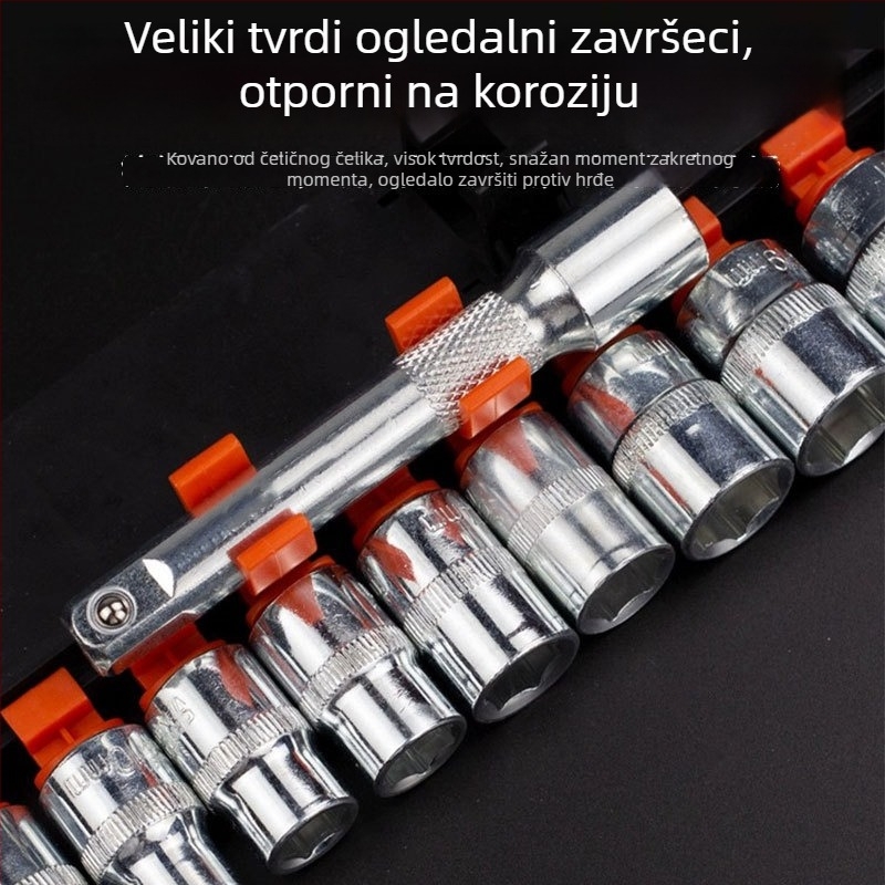 12-dijelni set alata za popravak automobila sa utornim ključem, od karbonskog čelika, za održavanje i popravke strojeva