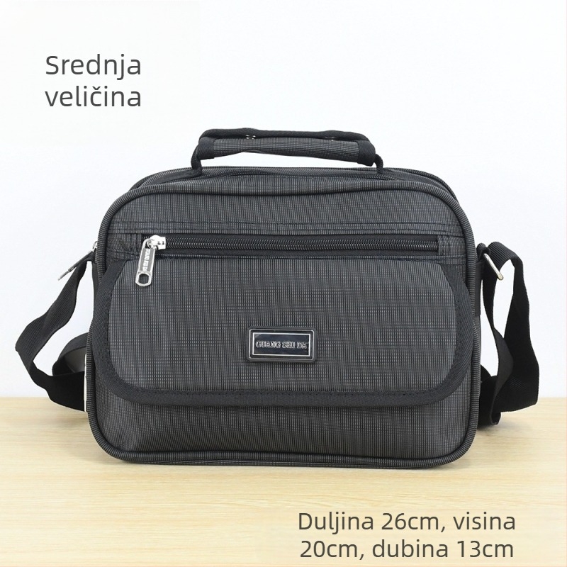 Guangshida muška torbica za ramena preko tijela, poliester, ulični stil, izdržljiva, unutarnje pregrade, za poslovna putovanja