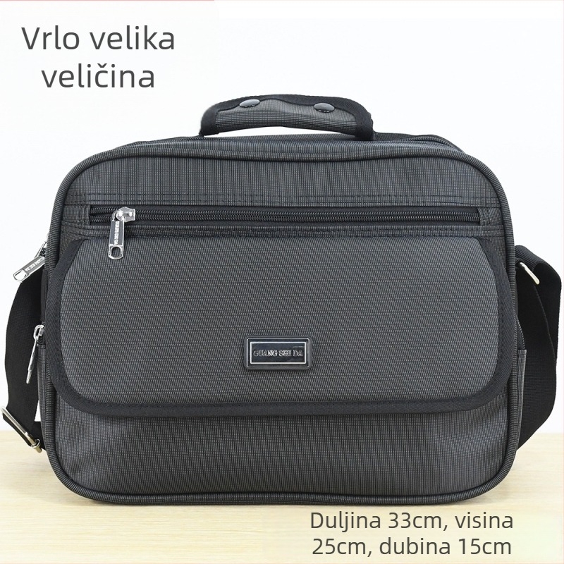 Guangshida muška torbica za ramena preko tijela, poliester, ulični stil, izdržljiva, unutarnje pregrade, za poslovna putovanja