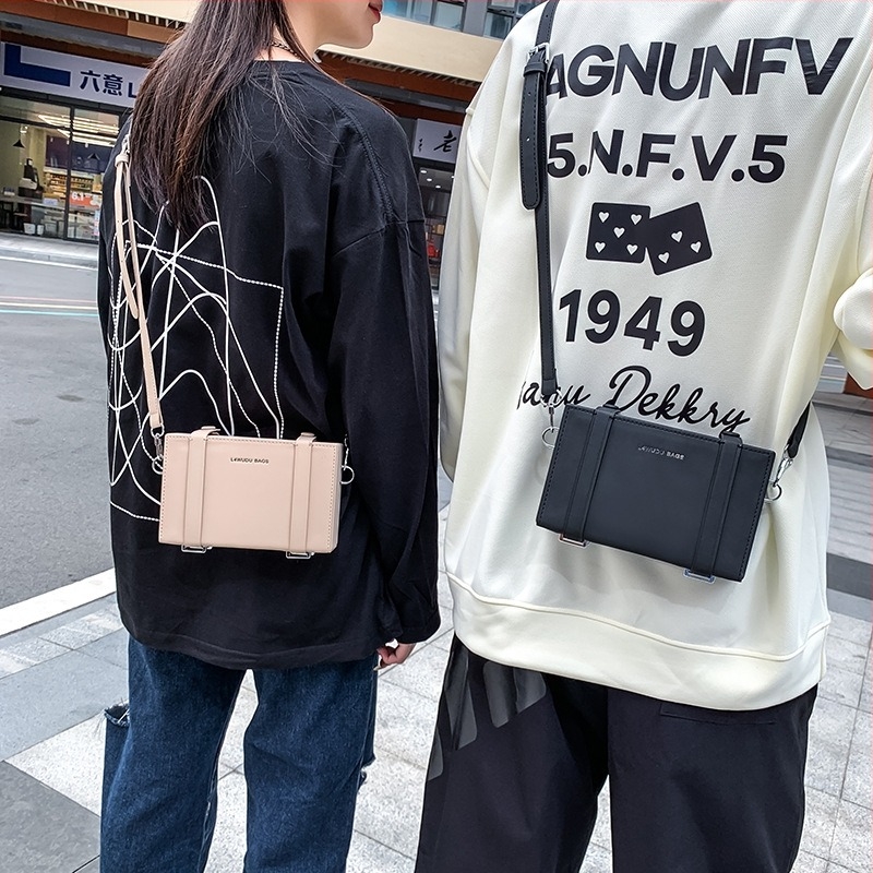 Muška crossbody torba od PU kože, gradski stil, vodootporna, jednobojna, zima 2021