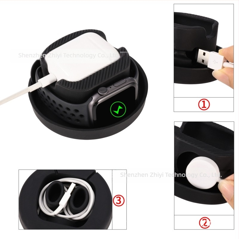 Silikonska stanica za punjenje za Apple Watch i AirPods – dvostruki dizajn