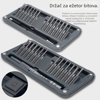 30-u 1 precizni magnetski odvijač set s produženim S2 bitovima za popravak mobitela i računala