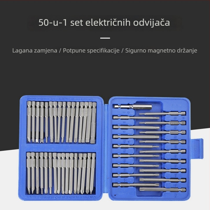 Shuangyun Hardware 50-in-1 magnetski set odvijača od Cr-Mo čelika za održavanje mobitela i računala
