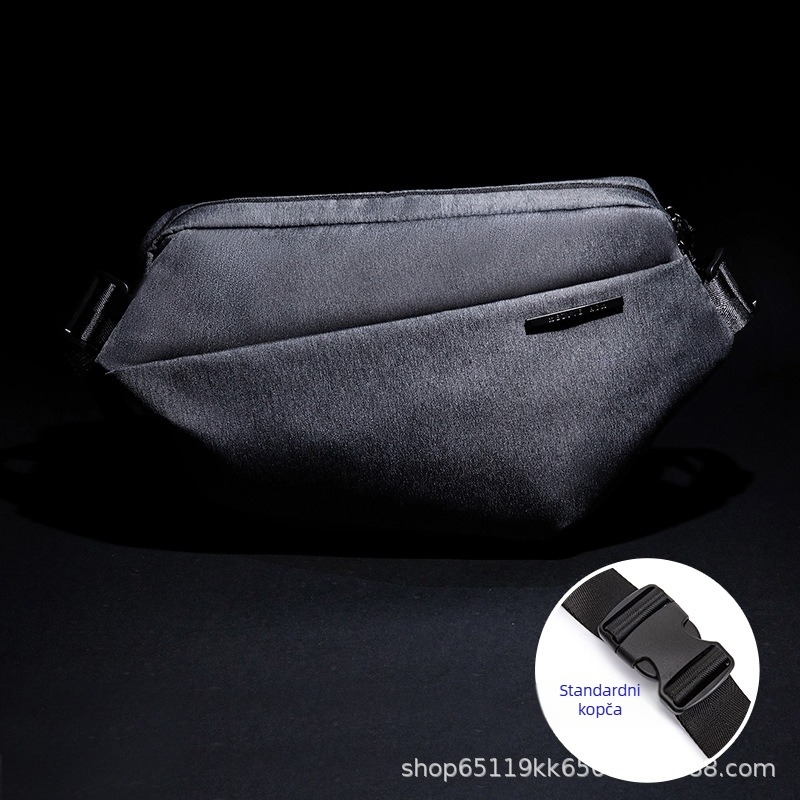 Muška crossbody torba – gradski jednostavan stil, platno (vodootporna i otporna na habanje; podstava od sintetičke kože; proljeće 2024)