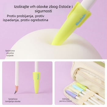 Casimir kapica i navlaka za olovku, prozirni zaštitni poklopac, metal; za učenike osnovne škole i predškolce