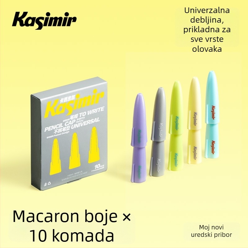 Casimir kapica i navlaka za olovku, prozirni zaštitni poklopac, metal; za učenike osnovne škole i predškolce