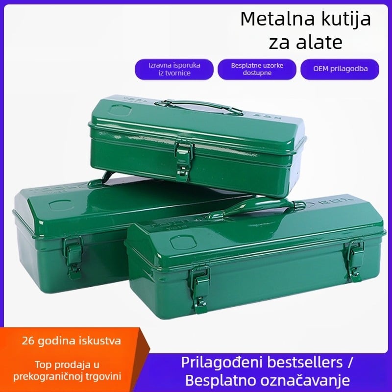 Metalna kutija za alat s čeličnim okvirom – za skladištenje alata i hardvera