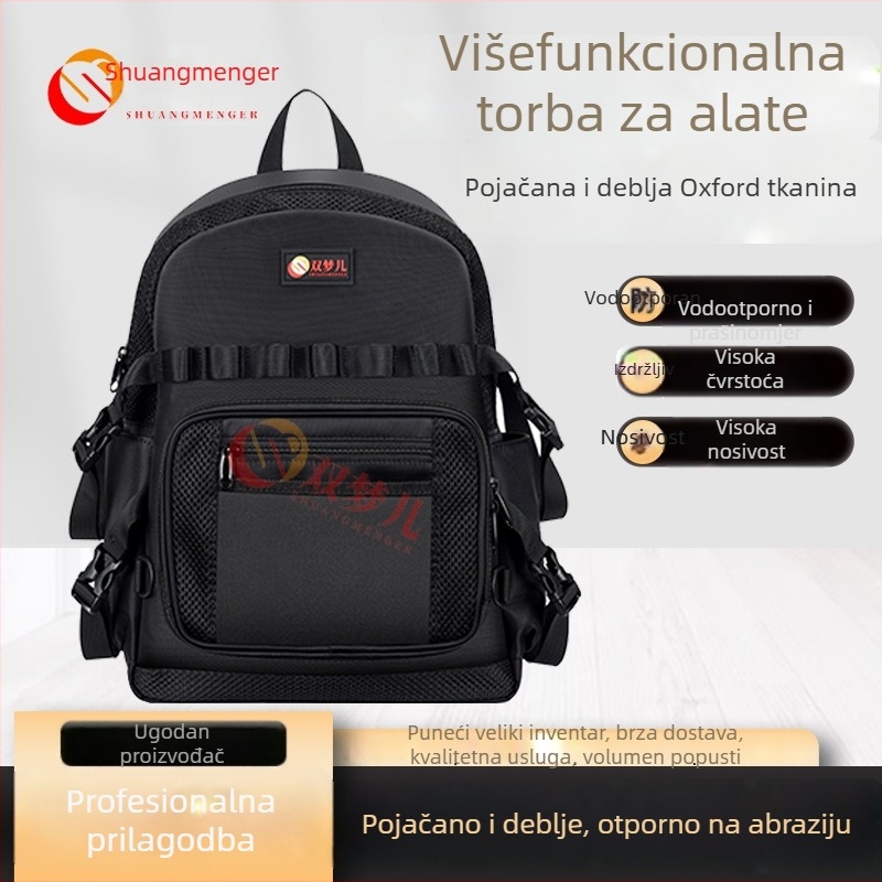 Nosač alata ruksak za instalacijske tehničare, višenamjenska kutija za popravke, debela i otporna prijenosna električarska kutija SJ-0005, Double Dreamer