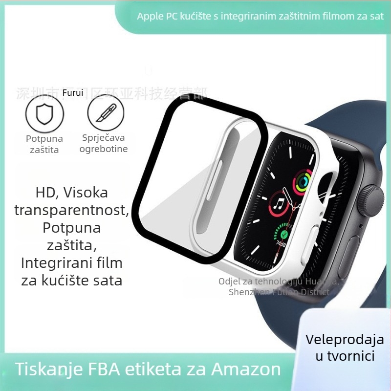 Zaštitna futrola za Apple Watch Series 7, kompatibilna s PC kućištem i zaštitnim staklom zaslona