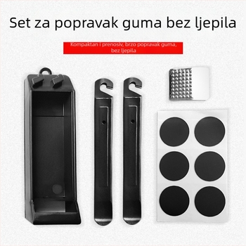 Prijenosni komplet alata za popravak bicikla s bezljepljivim zakrpakama za gume, za planinske bicikle, mogućnost prilagodbe obrade — Yiwu Suxiao