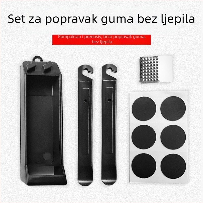 Prijenosni komplet alata za popravak bicikla s bezljepljivim zakrpakama za gume, za planinske bicikle, mogućnost prilagodbe obrade — Yiwu Suxiao