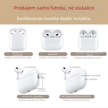 Etui AirPods s mačjim ušima, PC materijal, gravirano, prenosno