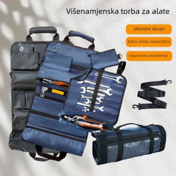 Višefunkcionalna torba za instalatere s odvojivim dizajnom i velikim kapacitetom, kutija alata za električare, prijenosna torba za alate
