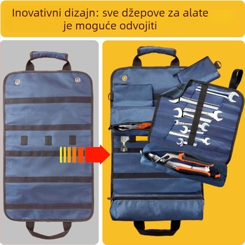 Višefunkcionalna torba za instalatere s odvojivim dizajnom i velikim kapacitetom, kutija alata za električare, prijenosna torba za alate