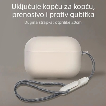 Zaštitna maska AirPods Pro, silikonsko mekano kućište, mat završni sloj, gravirani dizajn, kompatibilno s AirPods Pro