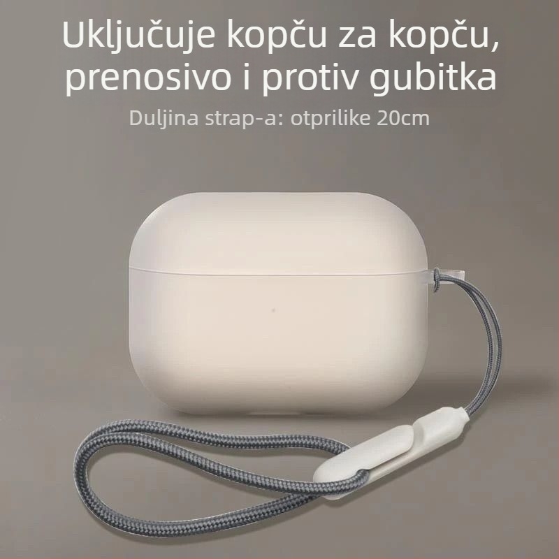 Zaštitna maska AirPods Pro, silikonsko mekano kućište, mat završni sloj, gravirani dizajn, kompatibilno s AirPods Pro