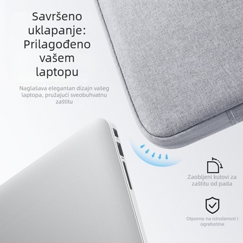 BUBM Unutarnja torbica za laptop — vodootporna, otporna na habanje, poliesterska, podloga od kratkog pliša