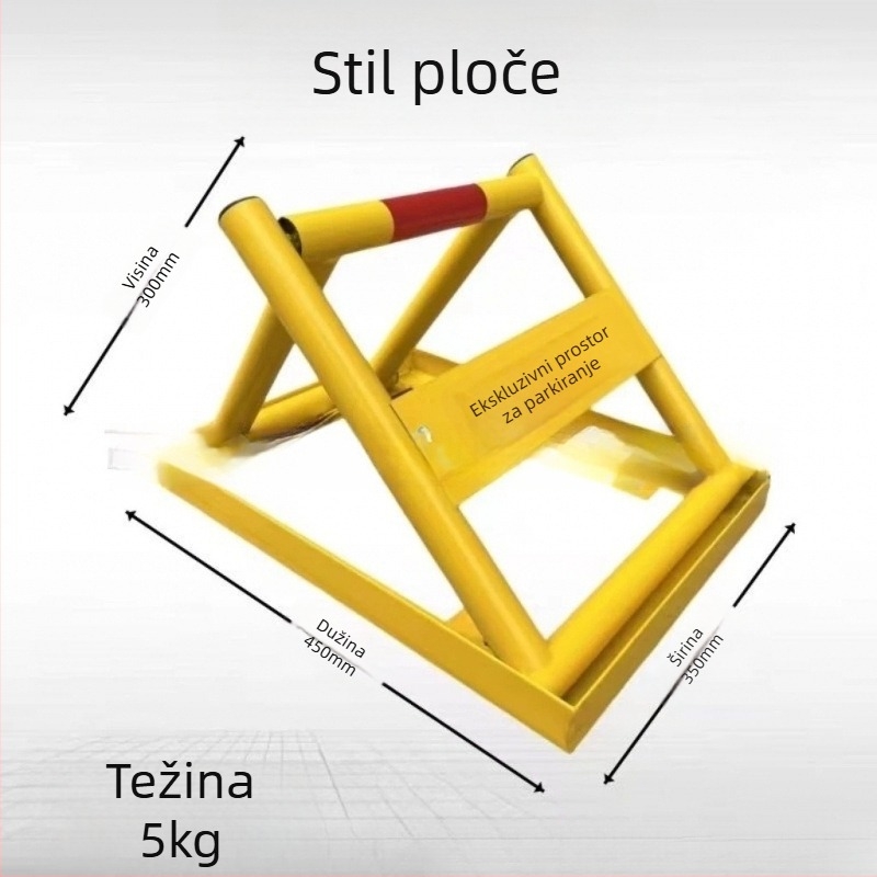 Parkirna sigurnosna ključavnica od čelika, debela, bez bušenja, trokutasti protiv-udarni mehanizam s šifriranim cilindrom, za opće garaže