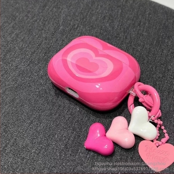 TPU kućište za AirPods u obliku srca za Apple AirPods (3. generacija) i AirPods Pro 2. generacije - tvrdi kućište, injekcijsko oblikovanje, prilagodljivo