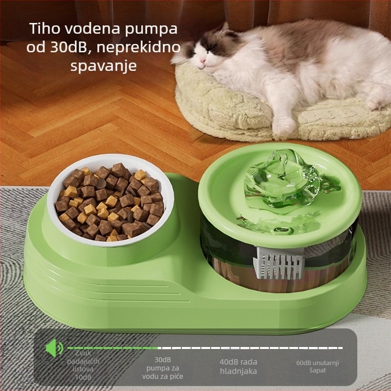 All-in-One sustav za piće i hranjenje kućnih ljubimaca s automatskim cirkulirajućim vodnim tokom, odvojivim dizajnom, filtr za vodu, pogodan za mačke i pse