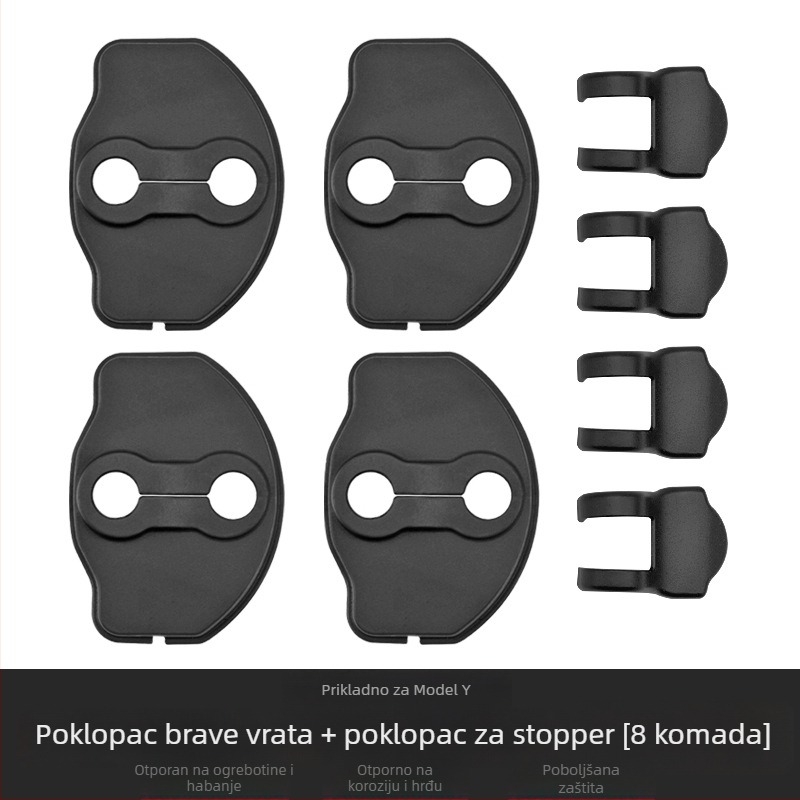 Poklopac brave vrata za Model 3/Y, materijal TPE, XT007, tiskani logo