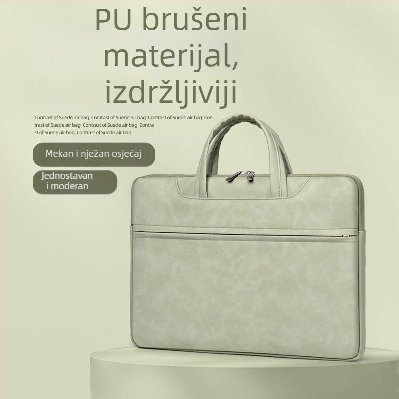 Torba za laptop od PU kože, vodootporna, otporna na habanje i potrese; branda Sunghee, unutarnja podstava.