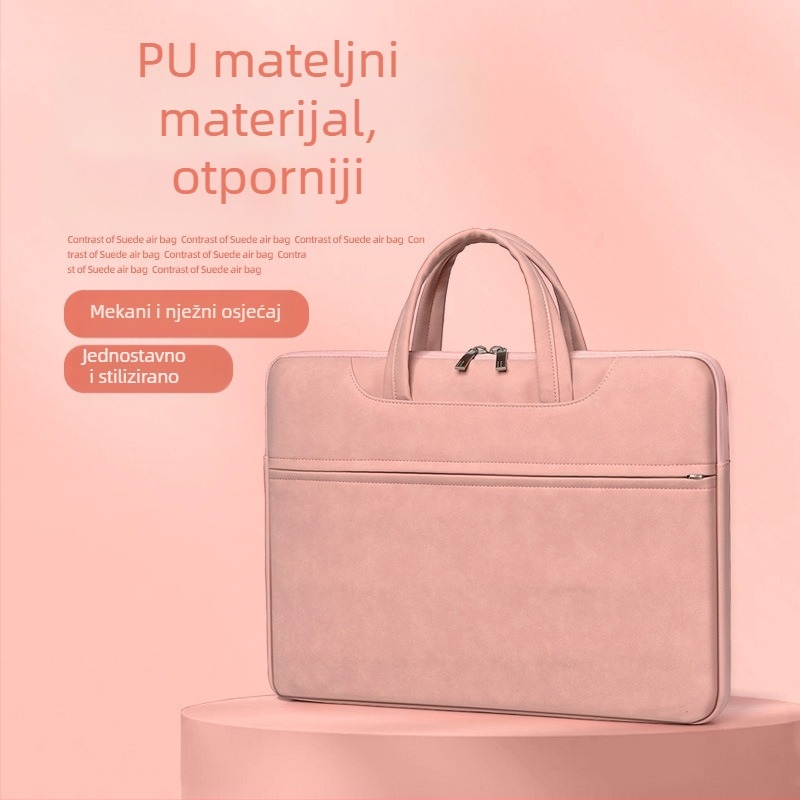 Torba za laptop od PU kože, vodootporna, otporna na habanje i potrese; branda Sunghee, unutarnja podstava.