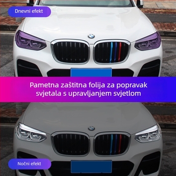 TPU folija za svjetla automobila s tamnim završetkom, ljepljiva ugradnja, tip 96, mogućnost prilagodbe, licencirana privatna oznaka