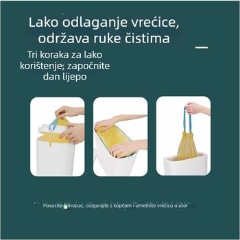 Kanta za otpad s induktivnim otvaranjem, plastična, kapacitet >12 L, dugi cilindrični oblik, kućanstvo