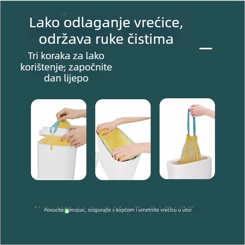 Kanta za otpad s induktivnim otvaranjem, plastična, kapacitet >12 L, dugi cilindrični oblik, kućanstvo