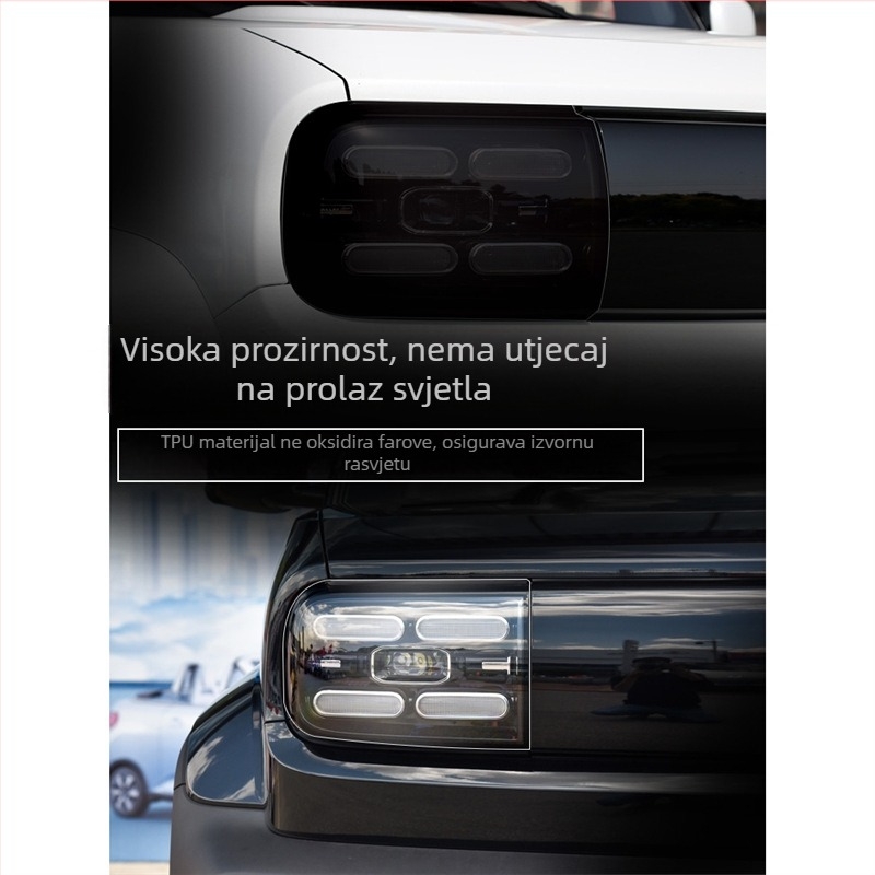 Tu Hade TPU zaštitni film za lampe automobila – PET materijal, otporan na visoke i niske temperature, univerzalno uklapanje, model TLM073