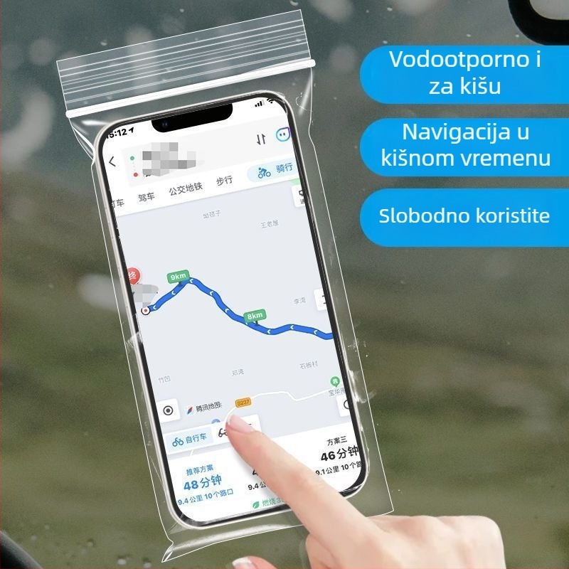 Vodootporna vrećica za mobitel, prozirna, otporna na prašinu, samozapečatljiva, zaštita dodirnog zaslona