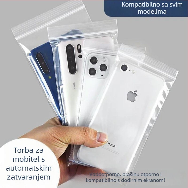 Vodootporna vrećica za mobitel, prozirna, otporna na prašinu, samozapečatljiva, zaštita dodirnog zaslona