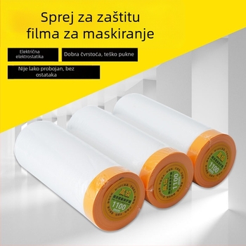 Žuto maskirajuće film za dekoraciju i lakiranje automobila, mask papir, zaštita prostora od prašine — materijal PE, serija 1