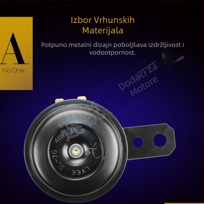 Pot-Type klaxon za električna vozila 12V/48V (12V/48V, 65 mm, 2 Ω, 105 dB)
