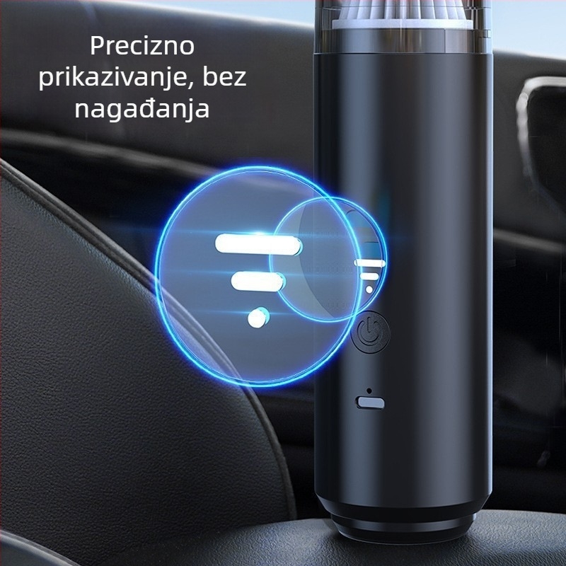 Prijenosni automobil usisivač 2-u-1: usisavanje i izdisanje, mini ručni, bežični, punjiv, 36V, 50W, 2600Pa