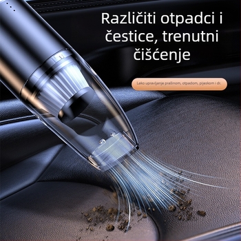 Q19 auto usisavač, bežični, prijenosni, dvostruka upotreba za auto i dom, 12 V, 60 W, 6000 Pa, kabel napajanja 300 cm