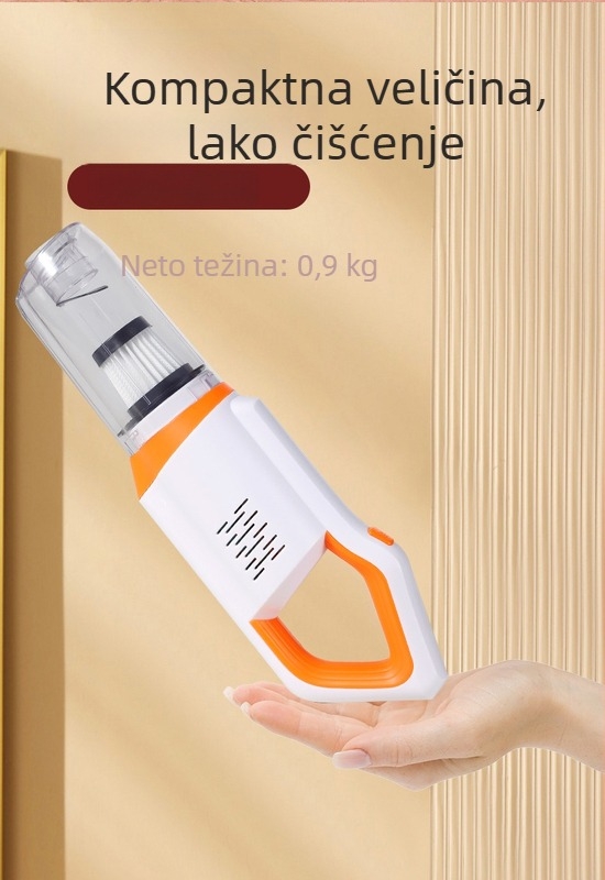 Bežični ručni usisavač za kućnu upotrebu, snažan usis, s integriranim mopom, za tepihe, dlake i uklanjanje grinja, pogodan i za automobile