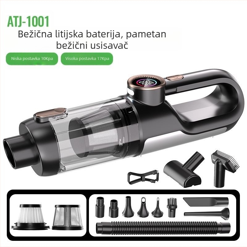 Prijenosni bežični usisavač za automobil, 36V, 120W, snaga usisa 5500 Pa, osvjetljenje, punjiv