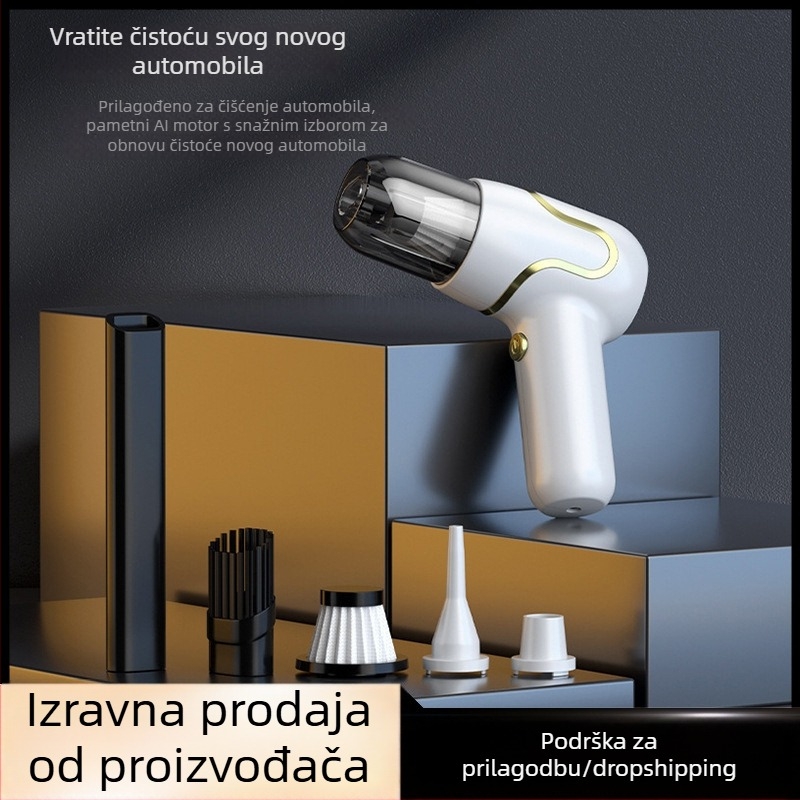 Bežični usisavač za automobil s jakim usisavanjem, ručni i kompaktan