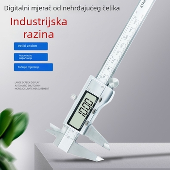 Digitalni kaliper od nehrđajućeg čelika, industrijske klase, visoka preciznost