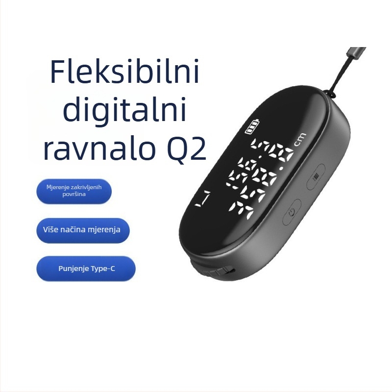 Duke Q2 fleksibilno elektroničko ravnalo za mjerenje površina, više načina, Type-C punjenje, visoka preciznost, prijenosno